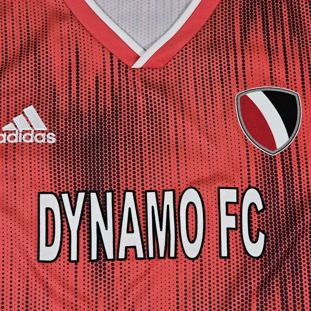 Dynamo FC Soccer Jersey‎ Mens XL Red Adidas Climalite 10 Short Sleeve Top